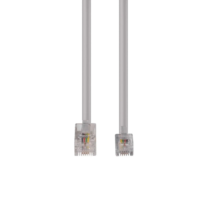 DYNAMIX 2m RJ12 to RJ45 Cable - 4C All pins connected crossed, Colour Grey - LX2001 - Homewares, Outdoor, Phone Accessories, Cases, Speakers, Headphones + More -