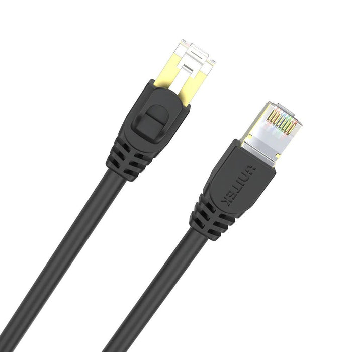 Unitek 0.5m CAT7 Black SSTP 26AWG Patch Lead in PVC Jacket Supports 10 Gigabit Ethernet