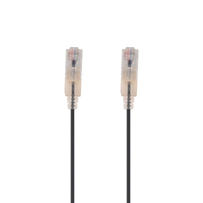 DYNAMIX 1.5m Cat6A 10G Black UTP LSZH Patch Lead 30AWG 802.3af Unshielded Plug.