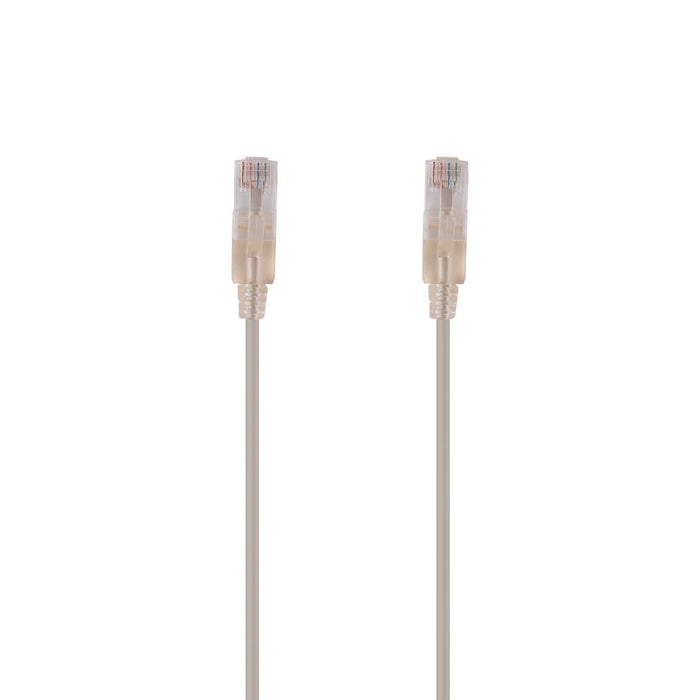DYNAMIX 0.5m Cat6A 10G Beige UTP LSZH Patch Lead 30AWG 802.3af Unshielded Plug.