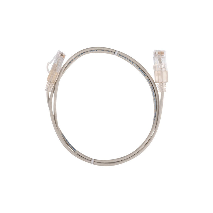 DYNAMIX 0.75m Cat6A 10G Beige UTP Patch Lead 30AWG 8023af Unshielded Plug.