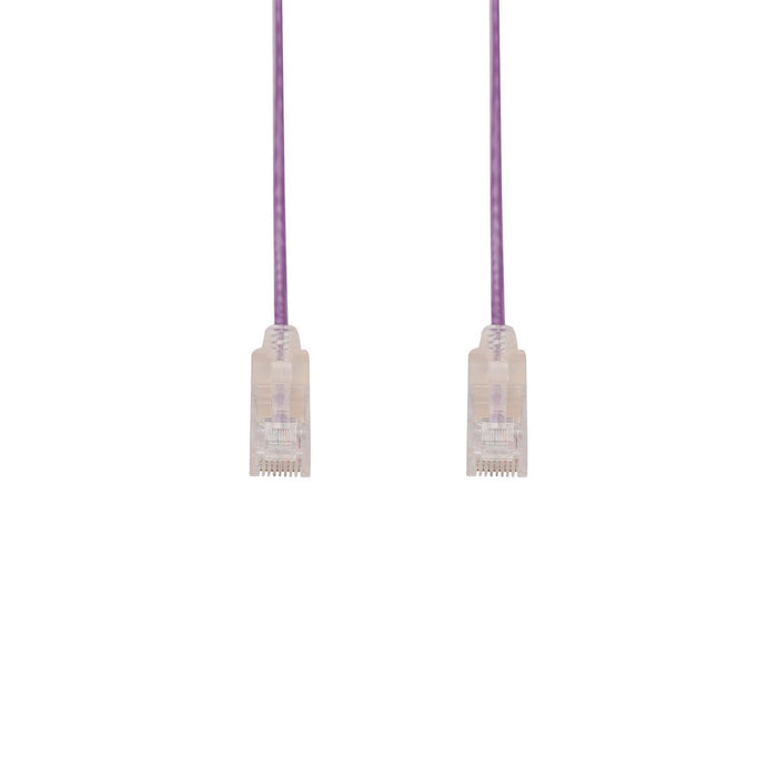 DYNAMIX 0.75m Cat6A 10G Purple UTP LSZH Patch Lead 30AWG 802.3af with Unshielded Plug.