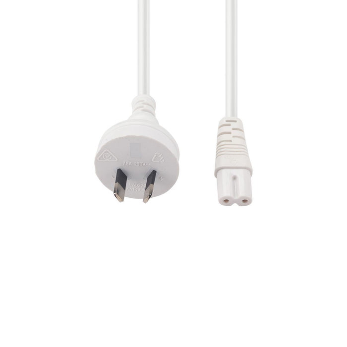 2M 2-Pin plug to C7 Figure 8 connector 7.5A. SAA  power cord 0.75mm LX2001