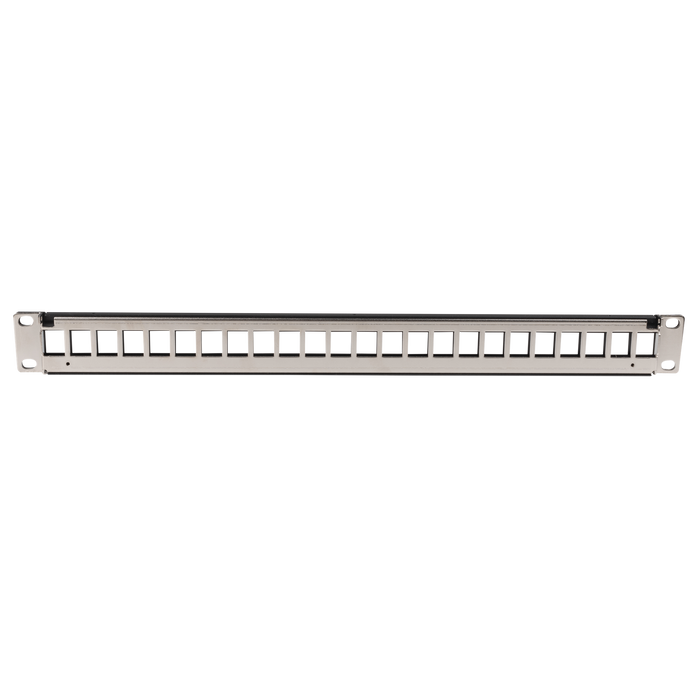 DYNAMIX Horizontal 19'' 1RU Unloaded 24 Port UTP Patch Panel. RoHS Numbered 1-24