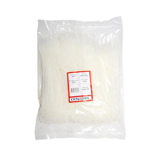 DYNAMIX 200mm x 2.5mm Cable Tie (Packs of 1000) - LX2001 - Homewares, Outdoor, Phone Accessories, Cases, Speakers, Headphones + More -