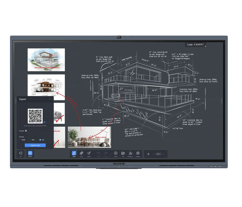 MAXHUB 86" Classic Series Pro 4K Interactive Flat Panel Screen. 48MP Camera, 8 A - LX2001 - Homewares, Outdoor, Phone Accessories, Cases, Speakers, Headphones + More -