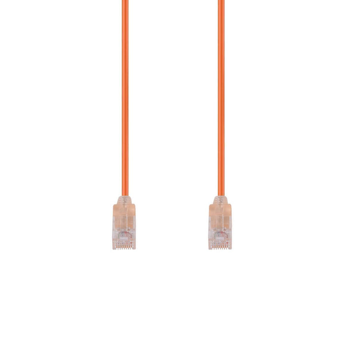 DYNAMIX 1.25m Cat6A 10G Orange UTP LSZH Patch Lead 30AWG 802.3af Unshielded Plug.