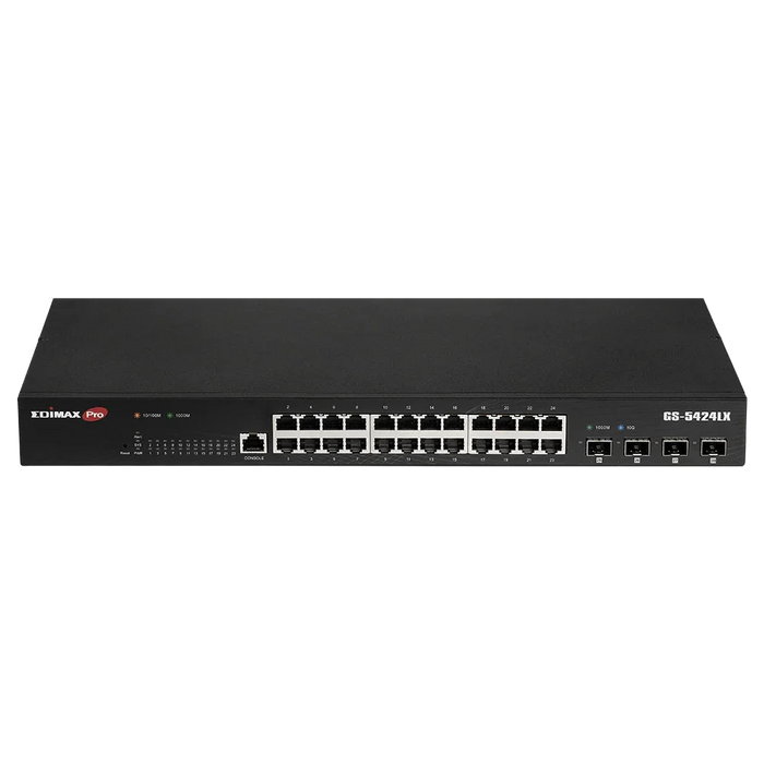 EDIMAX 28-Port Gigabit Web Smart Rack-mount Switch. 24 Gigabit Ethernet Ports an - LX2001 - Homewares, Outdoor, Phone Accessories, Cases, Speakers, Headphones + More -