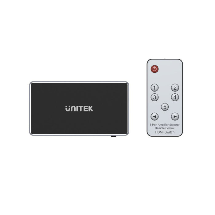 UNITEK 5-In-1-Out 4K HDMI 1.4b Switch. Supports up to 4K@30Hz (UHD) resolution (