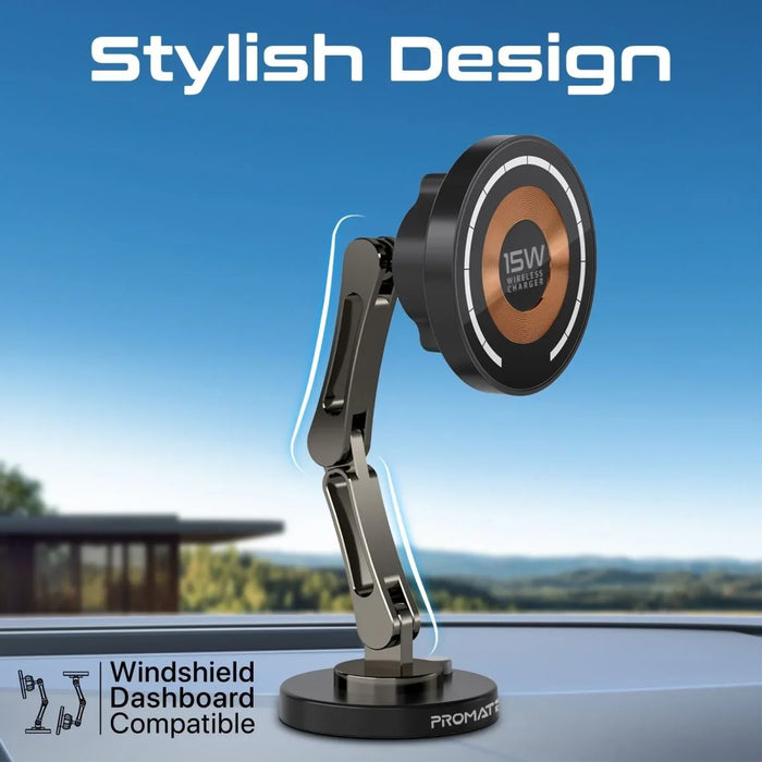 PROMATE SecureGrip 360 Cradleless 15W Qi Magnetic Wireless in-Car Phone Charger - LX2001 - Homewares, Outdoor, Phone Accessories, Cases, Speakers, Headphones + More -