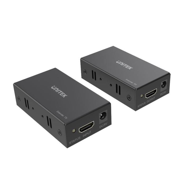 UNITEK HDMI & IR Extender Kit Over Cat6 up to 60M. Supports up to 4K@30Hz. Plug