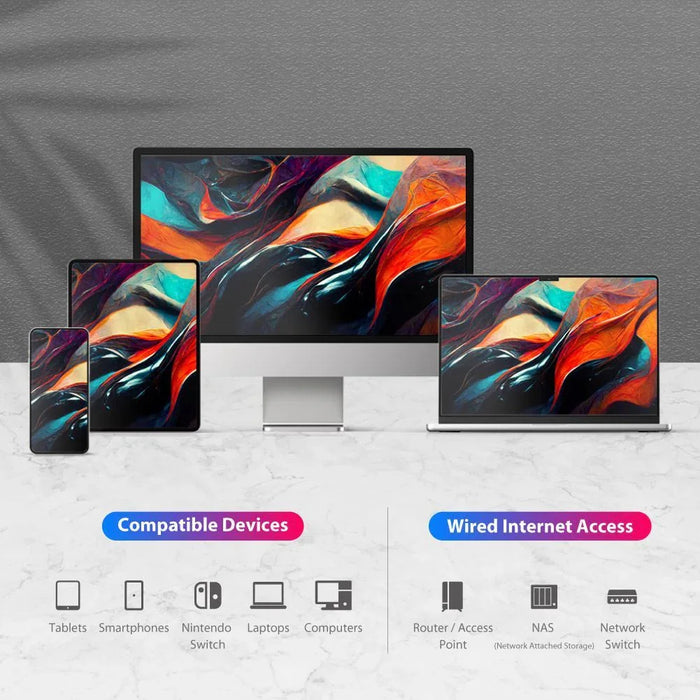 EDIMAX USB-C to Gigabit Ethernet Adapter. Plug-and-Play. Backward compatible wit - LX2001 - Homewares, Outdoor, Phone Accessories, Cases, Speakers, Headphones + More -