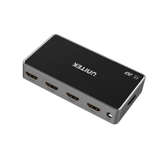 UNITEK 1-In-4-Out 4K HDMI 1.4 Splitter. Supports up to 4K@30Hz (UHD) resolution