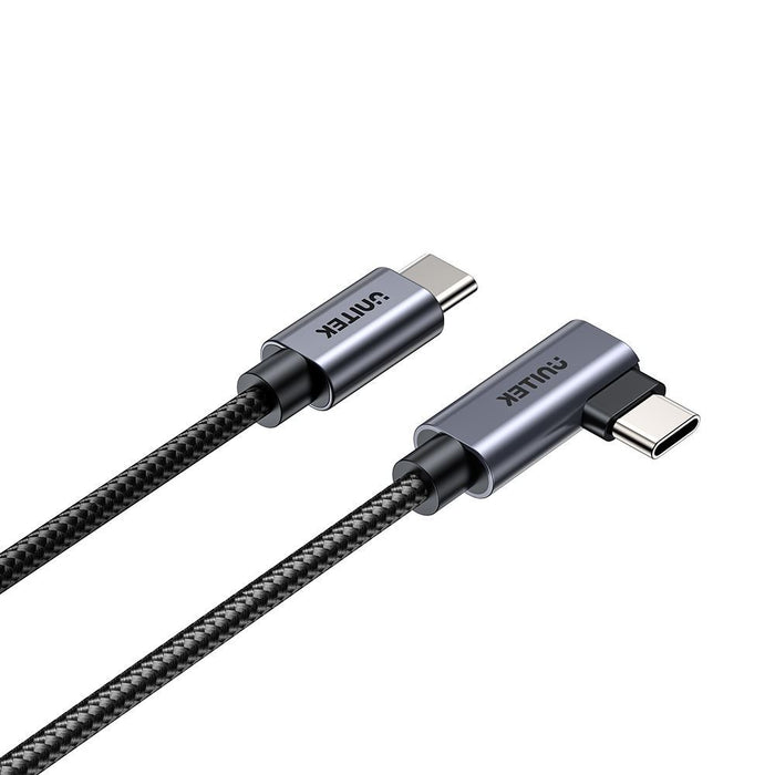 UNITEK 1m USB-C to Right Angled 90 Degree USB-C Connector. Supports 100W PD Fast