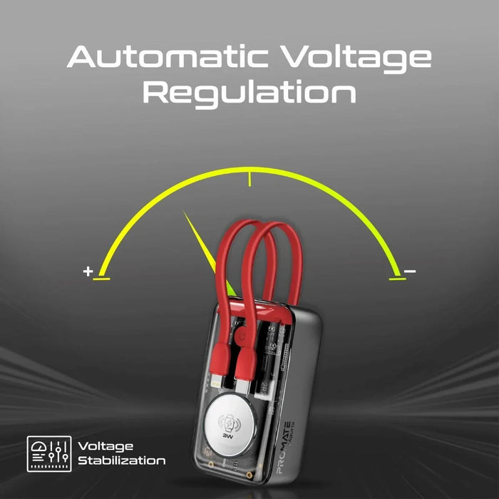 PROMATE 10000mAh 4-in-1 Smartphone & Apple Watch Charging Power Bank with USB-C - LX2001 - Homewares, Outdoor, Phone Accessories, Cases, Speakers, Headphones + More -