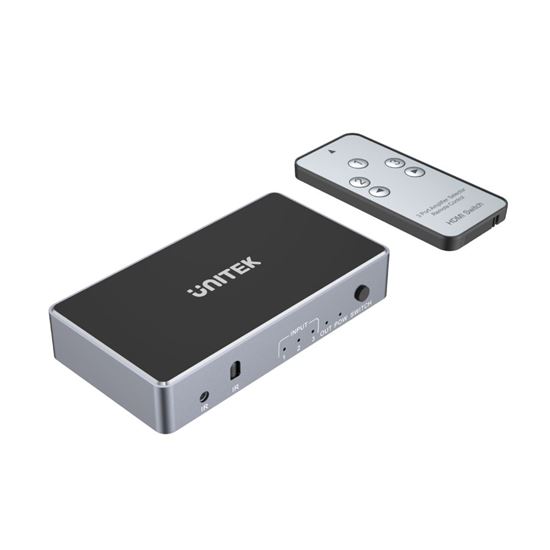 UNITEK 3-In-1-Out 4K HDMI 1.4b Switch. Supports up to 4K@30Hz (UHD) resolution (