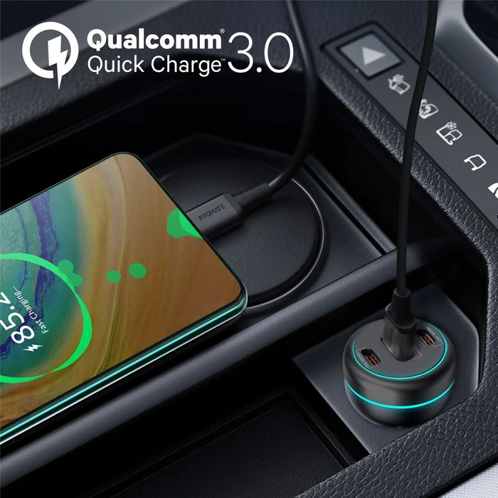 PROMATE 230W RapidCharge Car Charger with Dual PD & QC Ports. 140W & 45W PD for - LX2001 - Homewares, Outdoor, Phone Accessories, Cases, Speakers, Headphones + More -