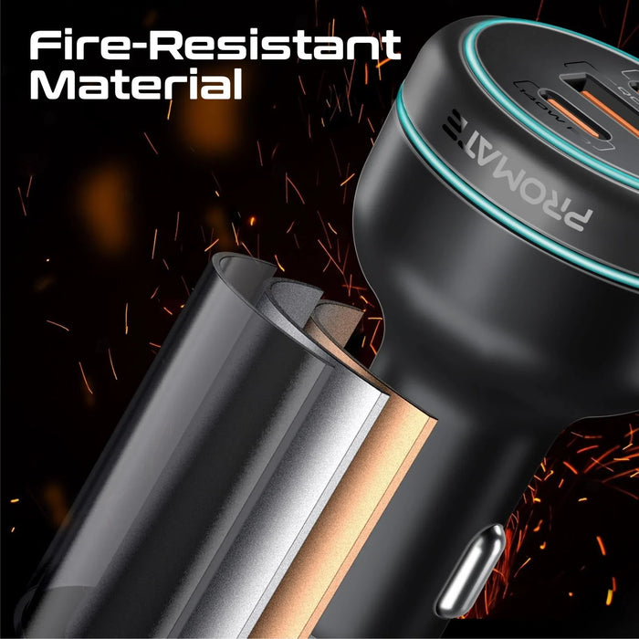 PROMATE 230W RapidCharge Car Charger with Dual PD & QC Ports. 140W & 45W PD for - LX2001 - Homewares, Outdoor, Phone Accessories, Cases, Speakers, Headphones + More -