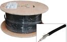 152m Roll RG6 Shielded Cable Black. 75ohm. 18AWG solid core. Foil and braid shie