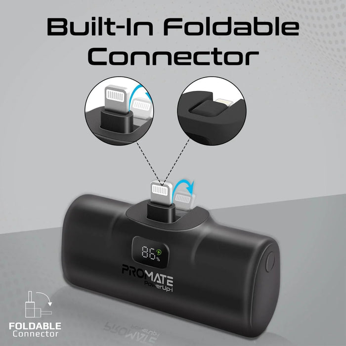 PROMATE 5000mAh Ultra Compact 20W Power Bank with Built-in Lightning Foldable Co - LX2001 - Homewares, Outdoor, Phone Accessories, Cases, Speakers, Headphones + More -