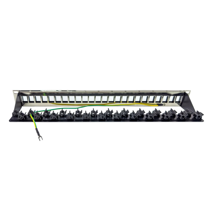 DYNAMIX 24 Port 19'' 1RU STP / UTP Unloaded Keystone Patch Panel with Rear Cable - LX2001 - Homewares, Outdoor, Phone Accessories, Cases, Speakers, Headphones + More -
