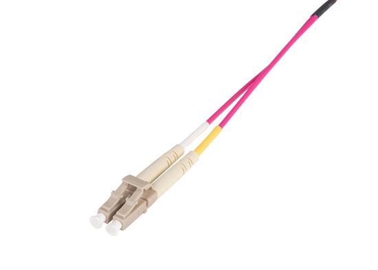 DYNAMIX 2.5M 50u LC/LC OM4 Fibre Lead (Duplex, Multimode) Raspberry Pink LSZH Ja
