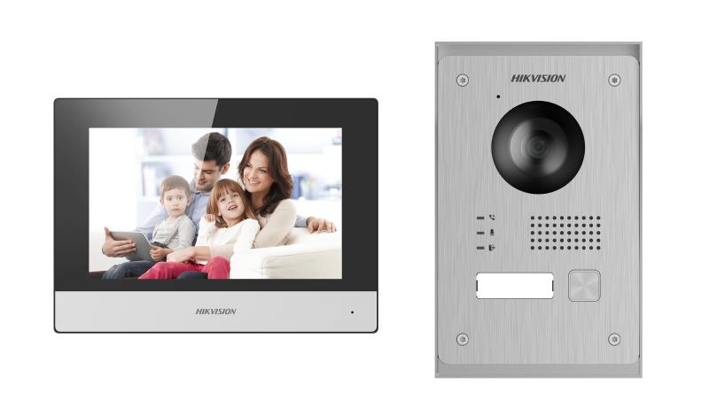 HILOOK 2-Wire Intercom Kit with 7" Colour Touch Screen & 2MP Camera. IP65 Water