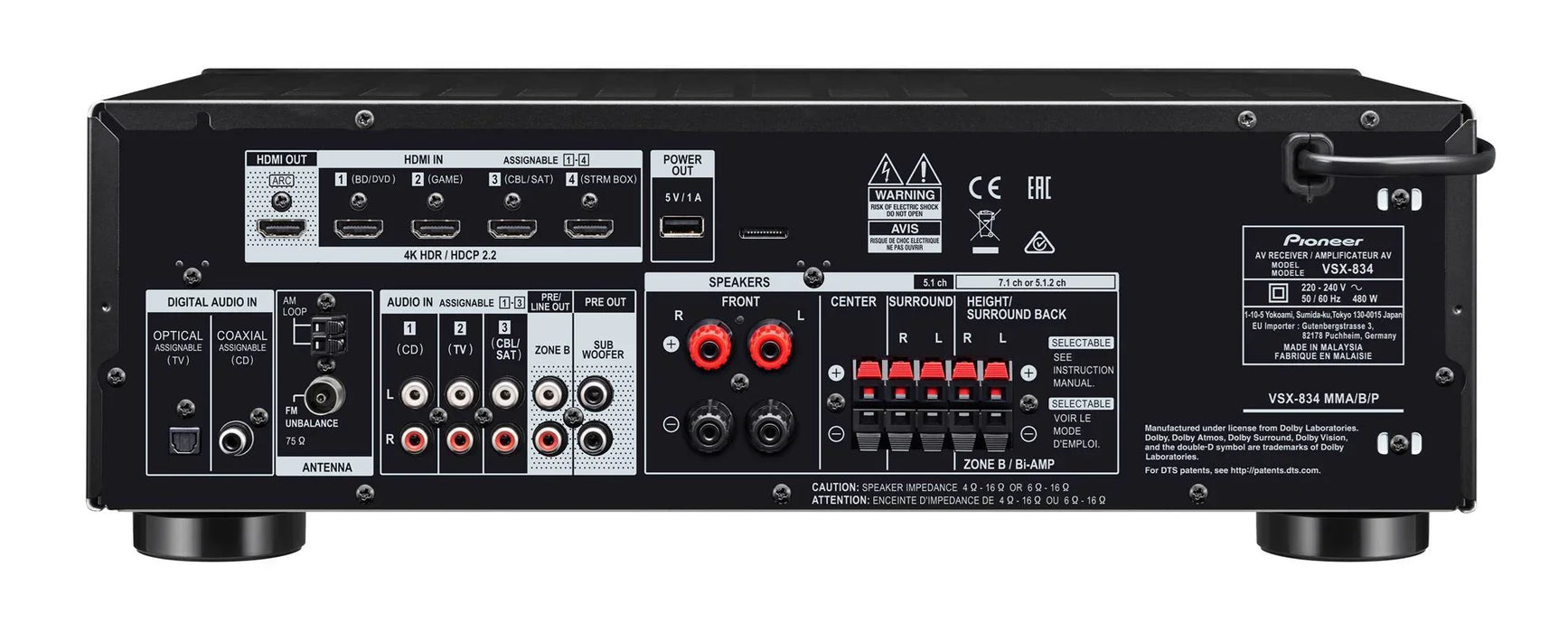 PIONEER 7.2 Channel AV Receiver Amplifier. 165 Watts per Channel. 2x Subwoofer P - LX2001 - Homewares, Outdoor, Phone Accessories, Cases, Speakers, Headphones + More -