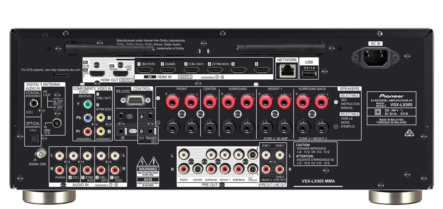 PIONEER 9.2 Channel Network AV Receiver Amplifier. 215 Watts per Channel. 1x Pho - LX2001 - Homewares, Outdoor, Phone Accessories, Cases, Speakers, Headphones + More -
