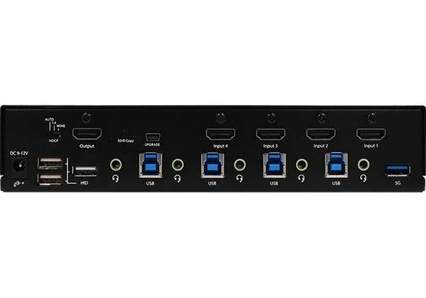 REXTRON 4 Ports True 4K HDMI KVM Switch With HDCP Engine & 3.5mm Audio Built-In, - LX2001 - Homewares, Outdoor, Phone Accessories, Cases, Speakers, Headphones + More -