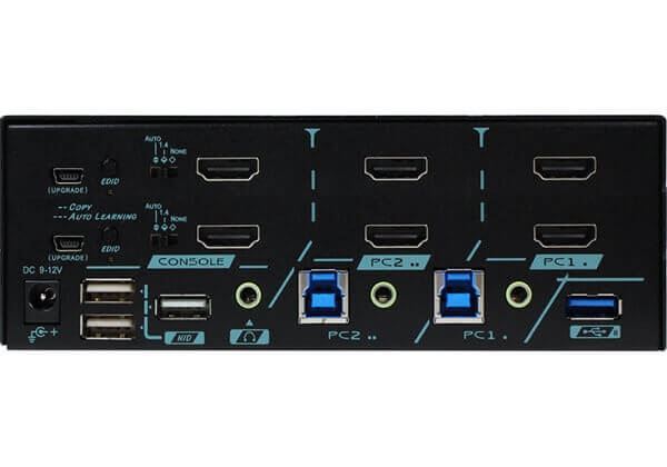 REXTRON 2 Ports Dual Monitor HDMI KVM Switch With HDCP Engine, EDID, USB 3.2 Gen