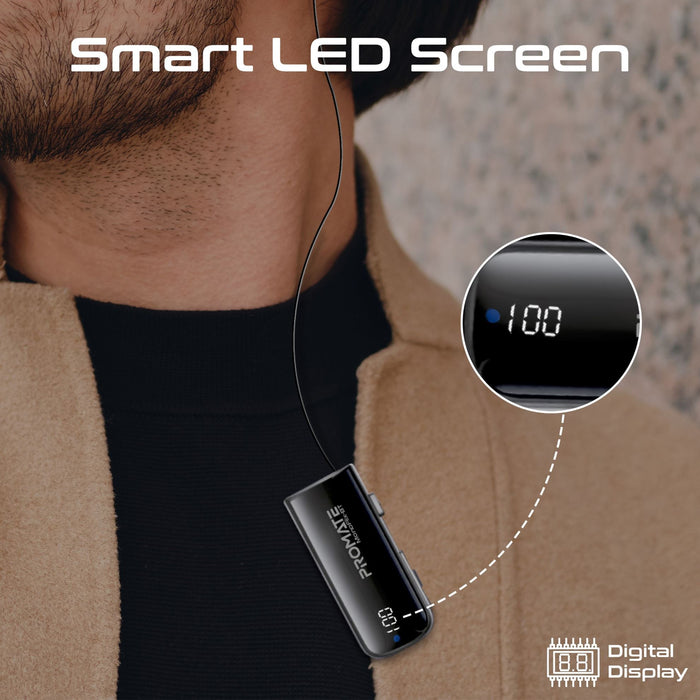PROMATE Mono Bluetooth Earphone with Dynamic HD Sound & Built-in Mic Retractable