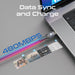 PROMATE 2m USB-C to USB-C Ultra-Fast 100W PD Cable with Transparent Connectors.