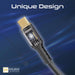 PROMATE 2m USB-C to USB-C Ultra-Fast 100W PD Cable with Transparent Connectors.