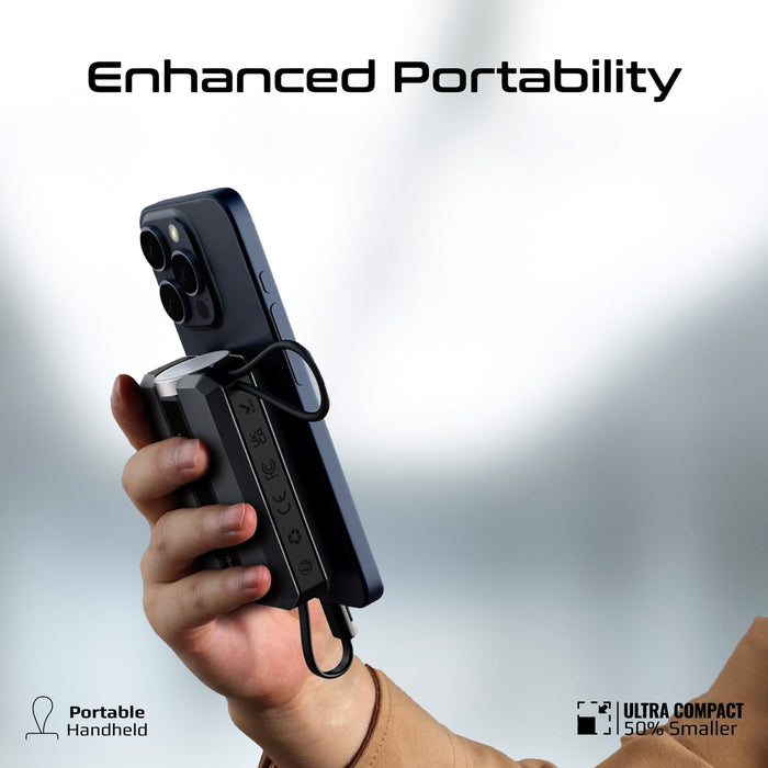 PROMATE 10000mAh 30W PD Ultra-Fast Power Bank with Built-in USB-C Cable & Apple