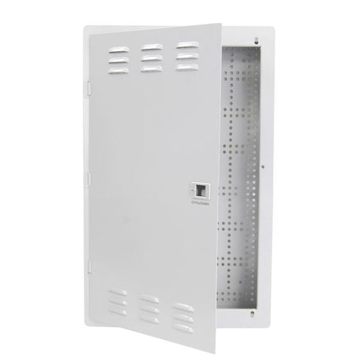 DYNAMIX 20'' Network Enclosure; Recessed Wall Mount; Vented Lid; Cable/Dual GPO