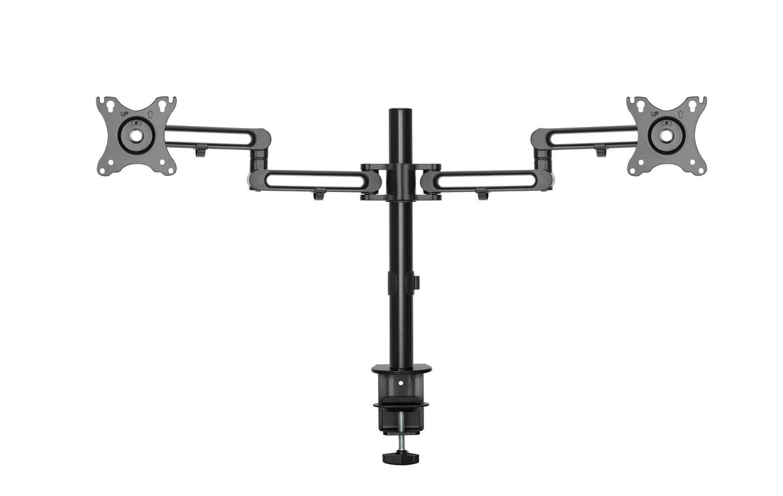 BRATECK 17-32" Dual Monitor Desk Articulating Mount Arm Bracket. Free-Tilting De