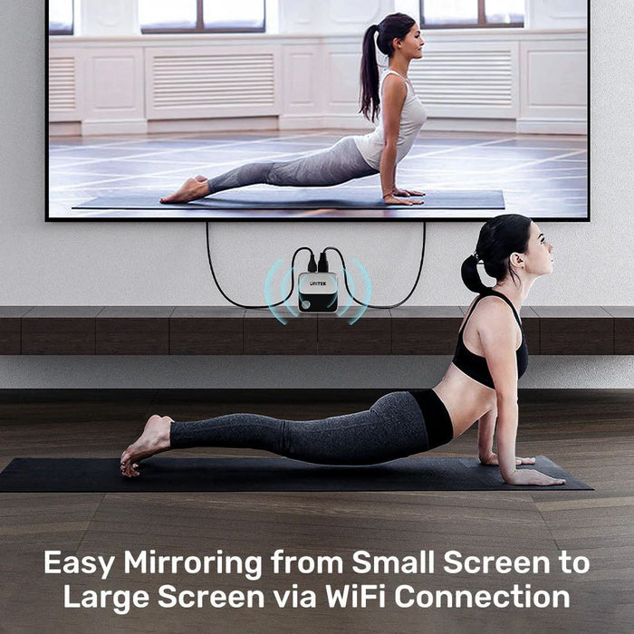 UNITEK Wireless Screen Mirroring Device Supporting 4K HD Resolution. Supports An