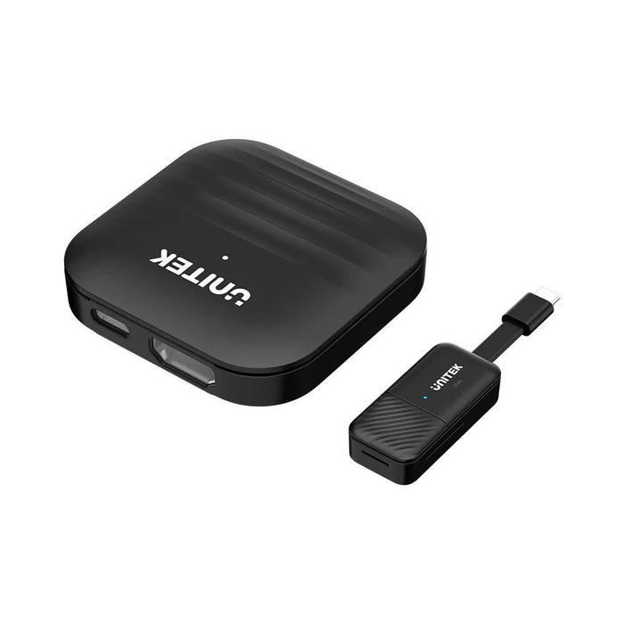 UNITEK USB-C Wireless HDMI Extender Kit. Supports Res up to 1920x1080@60Hz, Tran