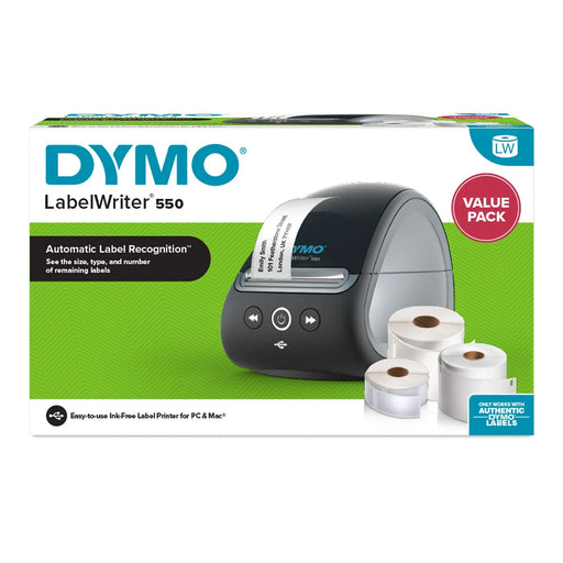 DYMO LabelWriter 550 Turbo Label Printer Value Pack. Includes 3x Rolls of Labels - LX2001 - Homewares, Outdoor, Phone Accessories, Cases, Speakers, Headphones + More -
