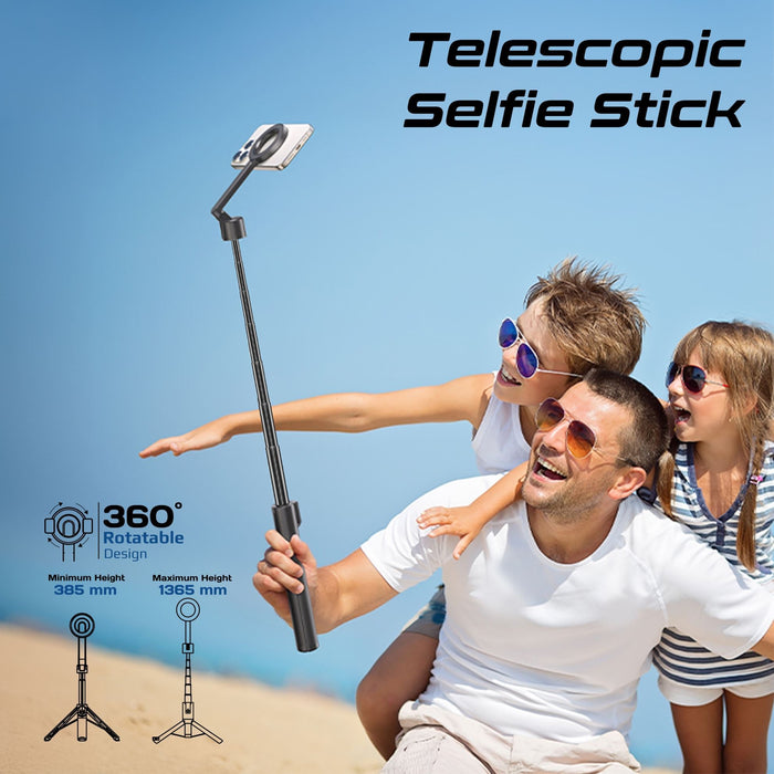 PROMATE MagSafe Extendable Monopod & Tripod Stand with Remote Control. Max Heigh