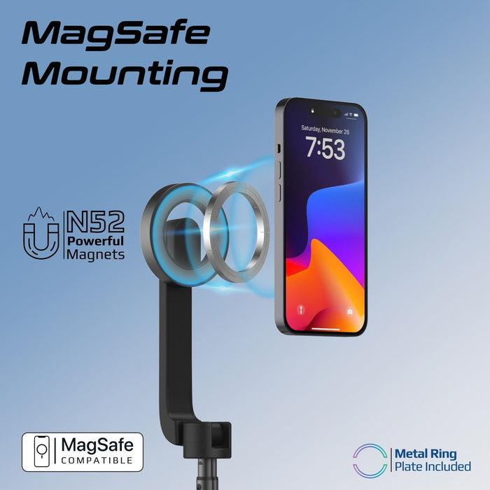 PROMATE MagSafe Extendable Monopod & Tripod Stand with Remote Control. Max Heigh