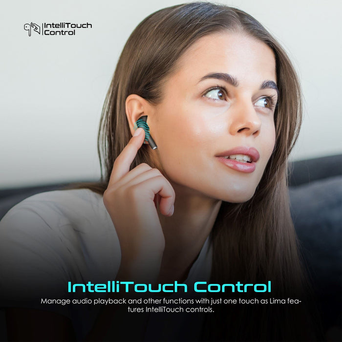 PROMATE In-Ear HD Bluetooth Earbuds with Intellitouch & 260mAh Charging Case. Er