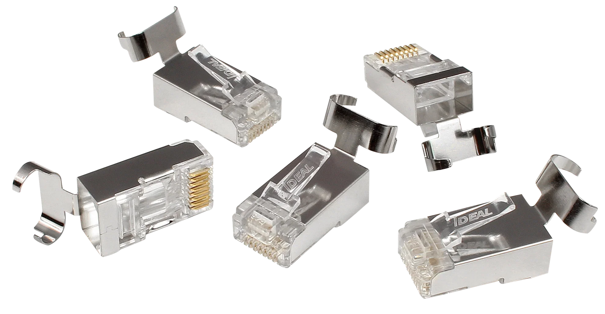 IDEAL INDUSTRIES CAT6A/6/5e STP RJ45 Push Through Plug (Staggered). Ja ...