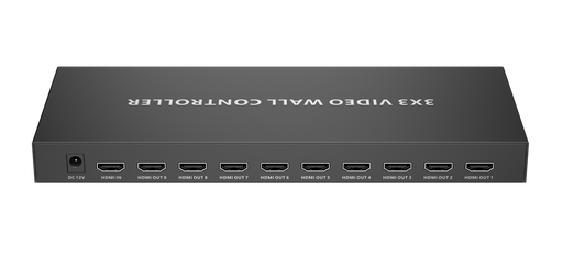LENKENG 3x3 HDMI Videowall Controller with 1x HDMI In & 9x HDMI Out. Up to 4096x