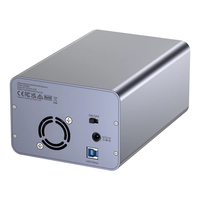 UNITEK 2-Bay External Hard Drive Enclosure. Supports both 2.5" & 3.5" SATA HDD;