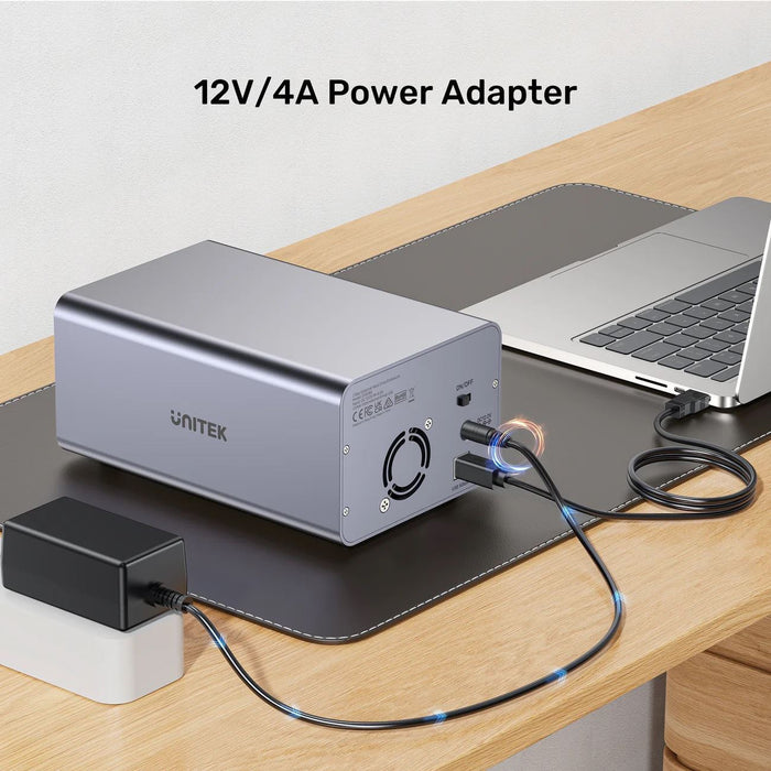 UNITEK 2-Bay External Hard Drive Enclosure. Supports both 2.5" & 3.5" SATA HDD;