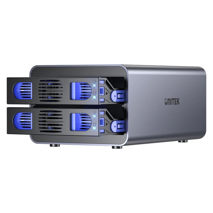 UNITEK 2-Bay RAID External HD Enclosure. Supports RAID 1 Supports both 2.5" & 3.