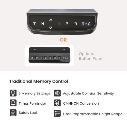 BRATECK Pro Smart Dual-Motor Sit Stand Desk with Intelligent APP Control. Progra