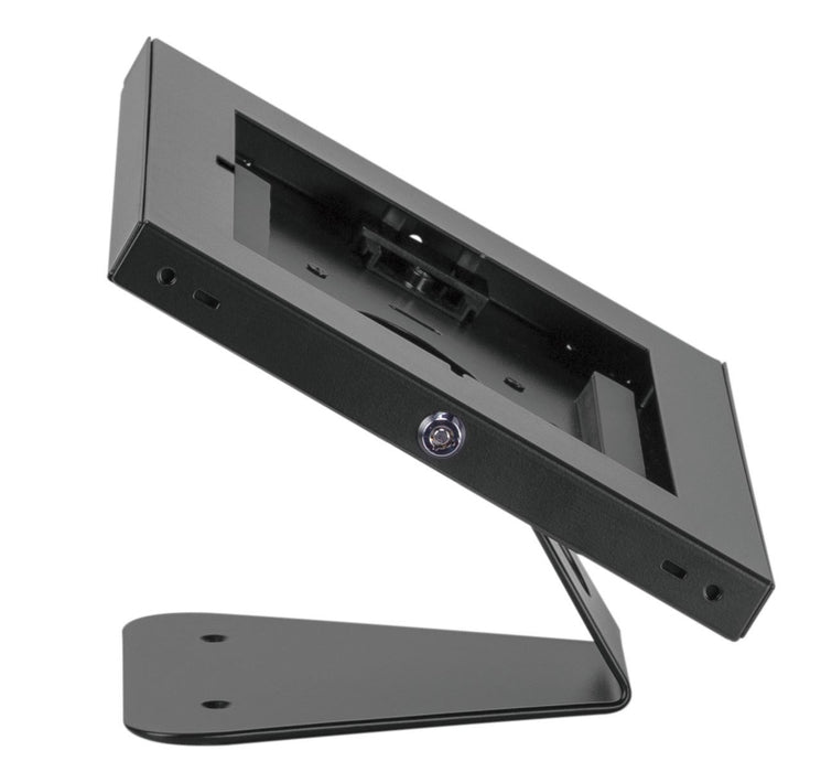 BRATECK Anti-Theft Enclosed Wall Mount Countertop Tablet Kiosk Black Anti-skid P
